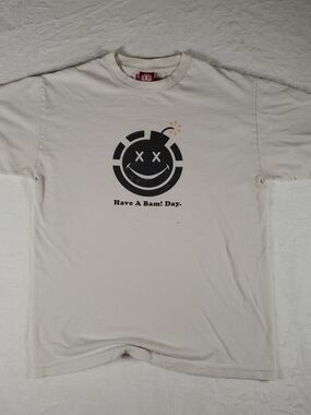 Vintage Element x Bam Margera Have a Bam Day T Shirt Small THRASHED